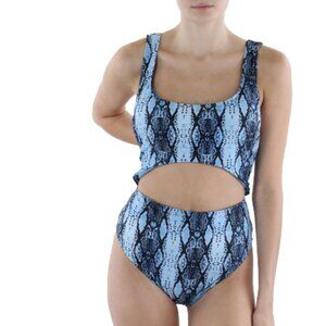 RACHEL Rachel Roy Womens Desert Snake Cut-Out Printed One-Piece Swimsuit